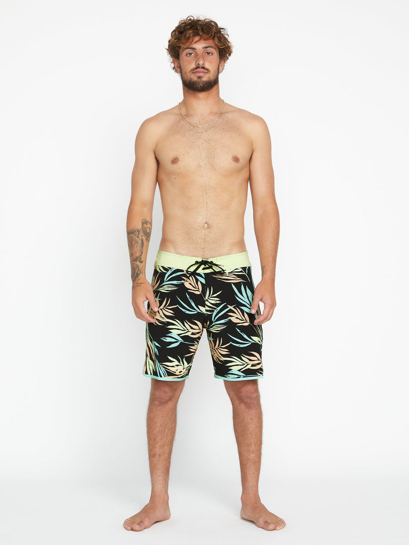 Boardshort Bleeding Leaf Mod 18"  - BLACK