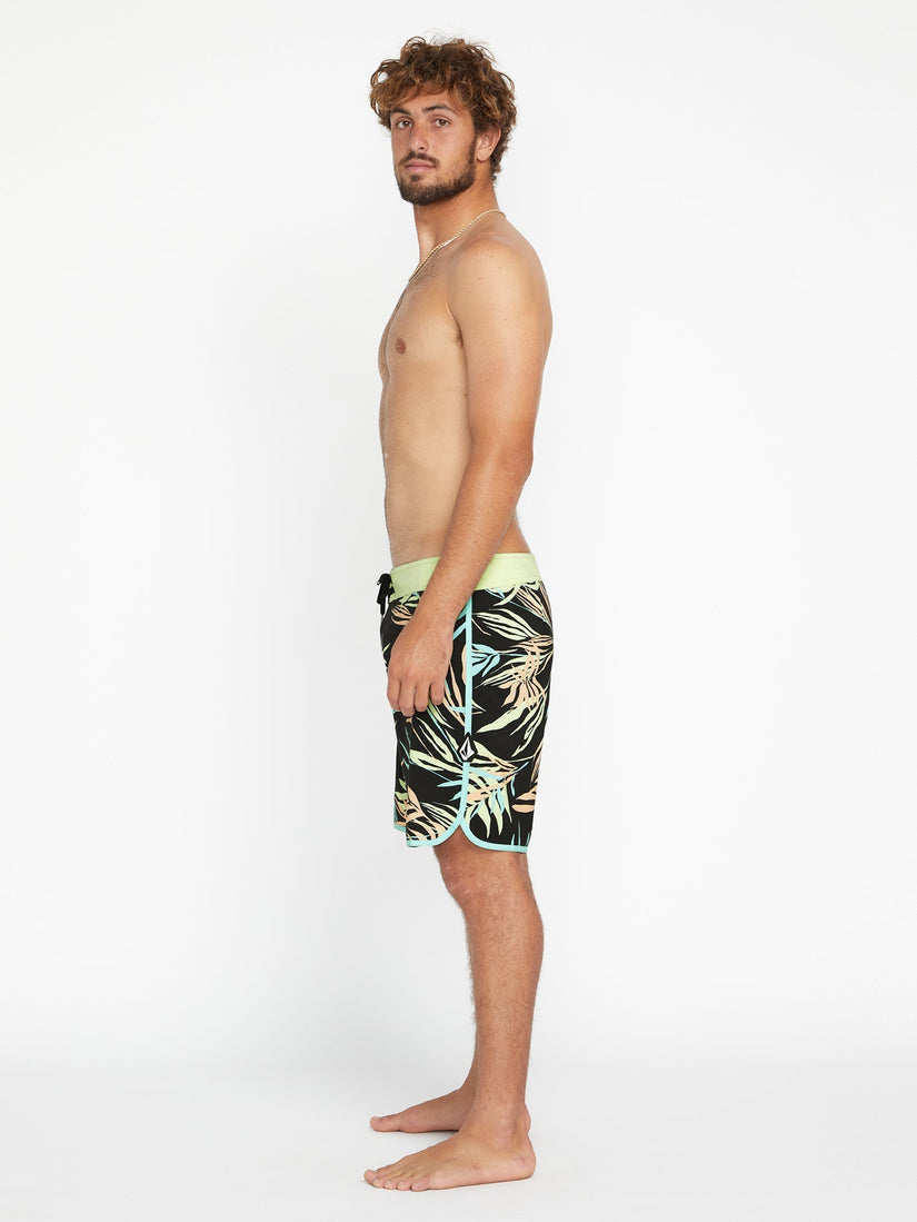 Boardshort Bleeding Leaf Mod 18"  - BLACK