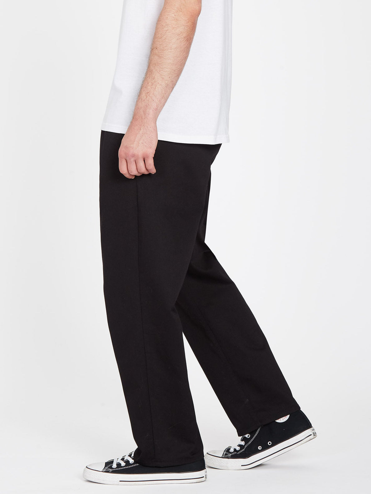 Pleated Chino Trousers - BLACK (A1112300_BLK) [3]