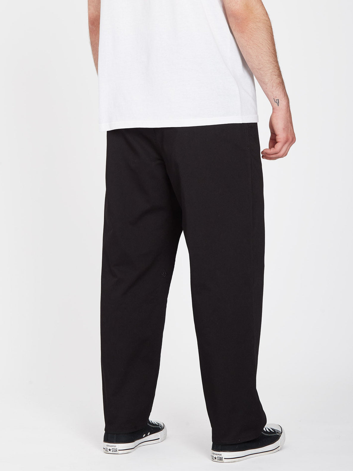 Pleated Chino Trousers - BLACK (A1112300_BLK) [B]
