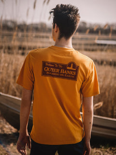 OBX Pope Compass  Short Sleeve Tee - Vintage Gold (A3502102_VGD) [100]