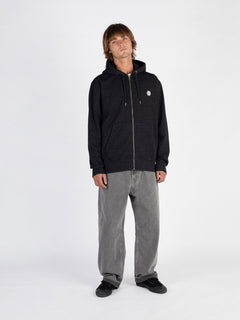 Single Stone Zip Hoodie - HEATHER BLACK (A4832100_HBK) [50]