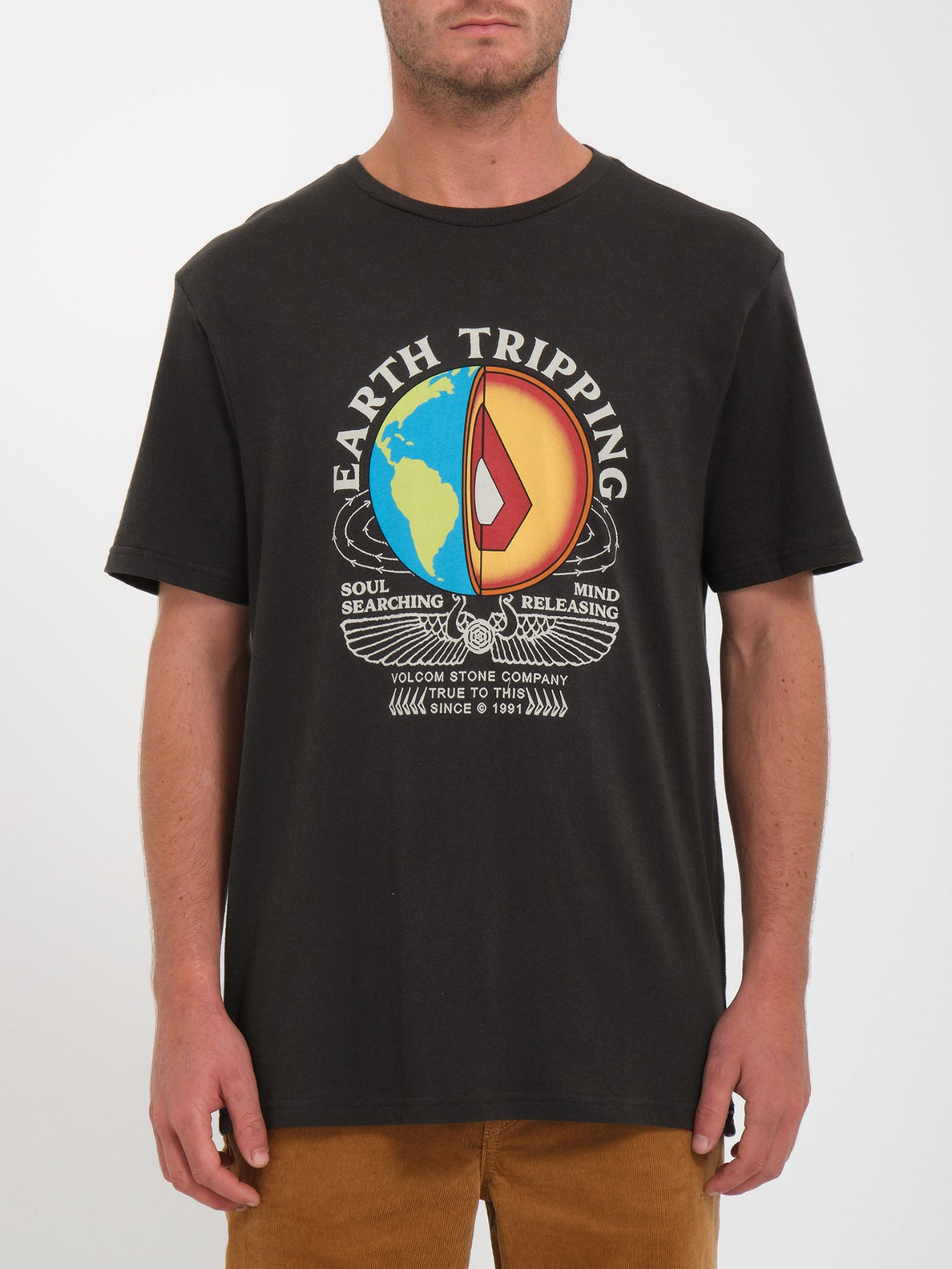 Camiseta Section Farm To Yarn STEALTH Hombre Volcom Espana