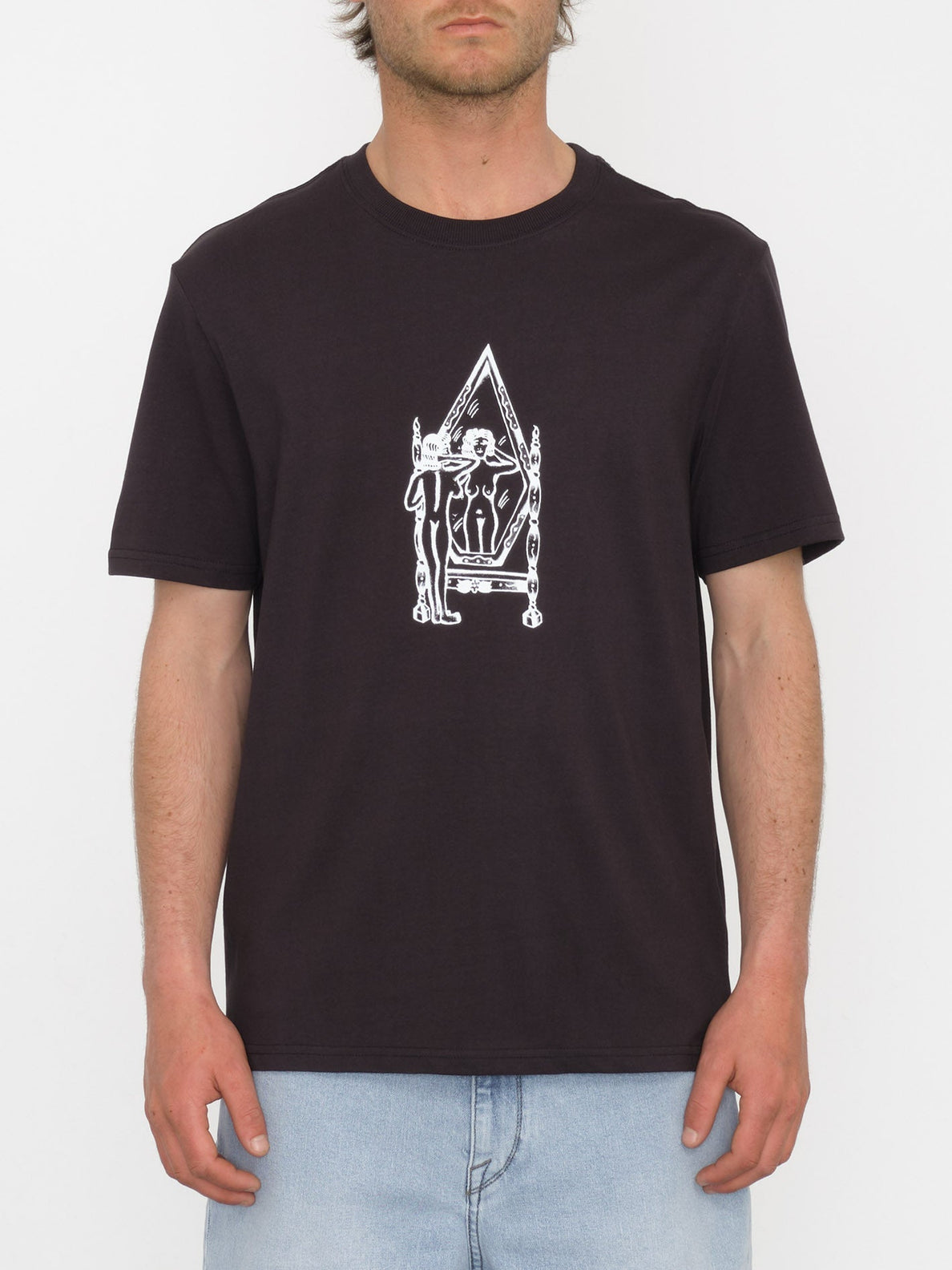Camiseta Lintell Mirror BLACK Hombre Volcom Espana