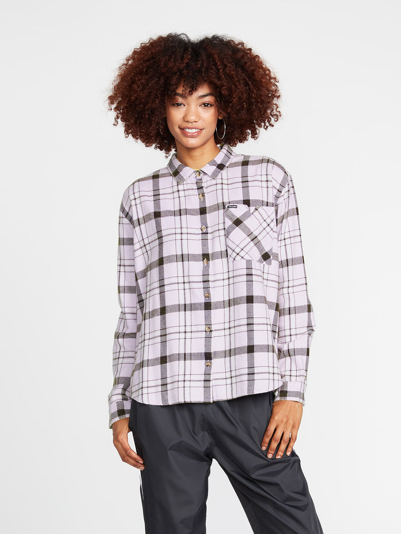 Plaid To Meet U Shirt - LAVENDER (B0512100_LAV) [F]