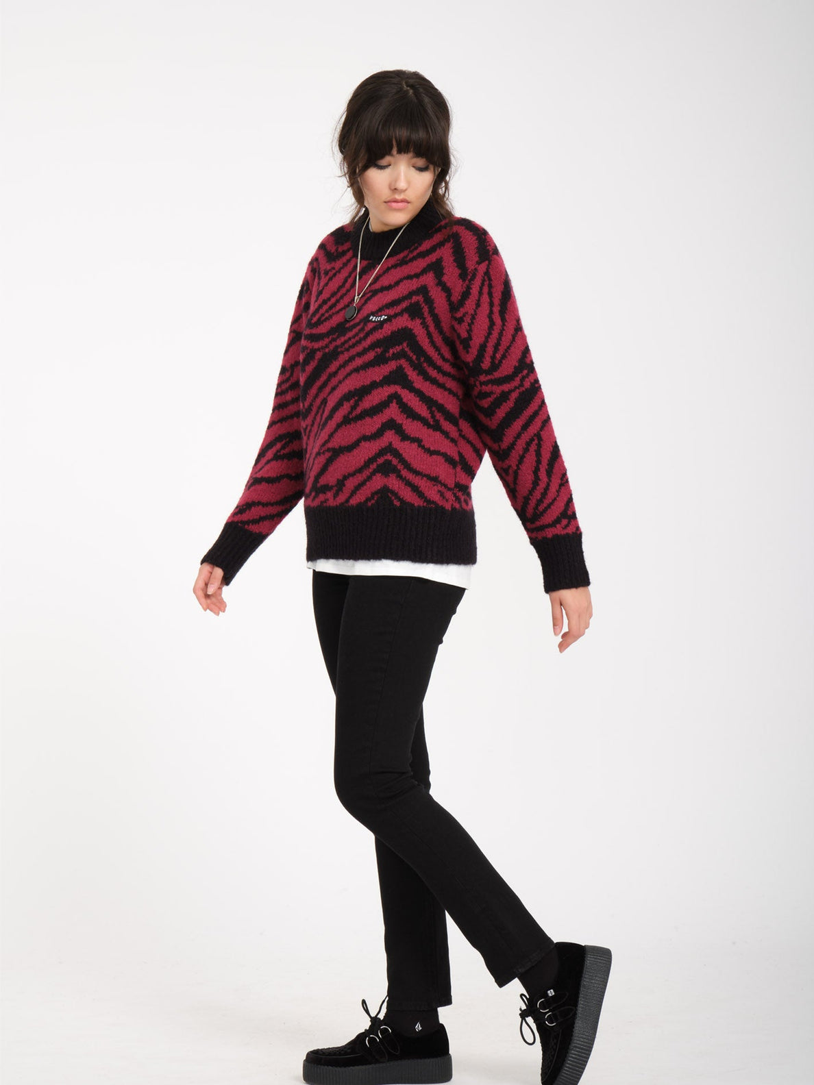 Jersey Zebra WINE Mujer Volcom Espana