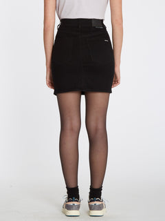 Weellow Denim Skirt - BLACK OUT (B1412201_BKO) [B]