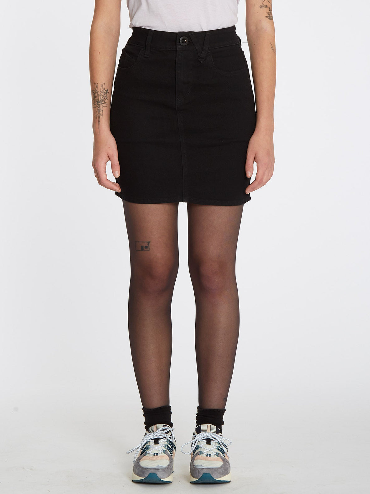 Weellow Denim Skirt - BLACK OUT (B1412201_BKO) [F]