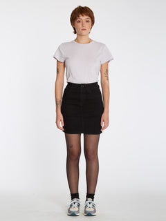 Weellow Denim Skirt - BLACK (B1412201_BLK) [F]
