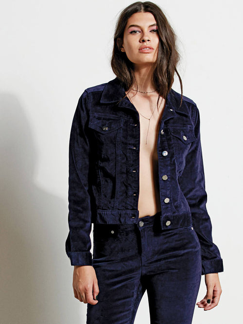 Chaqueta de terciopelo GMJ - Indigo