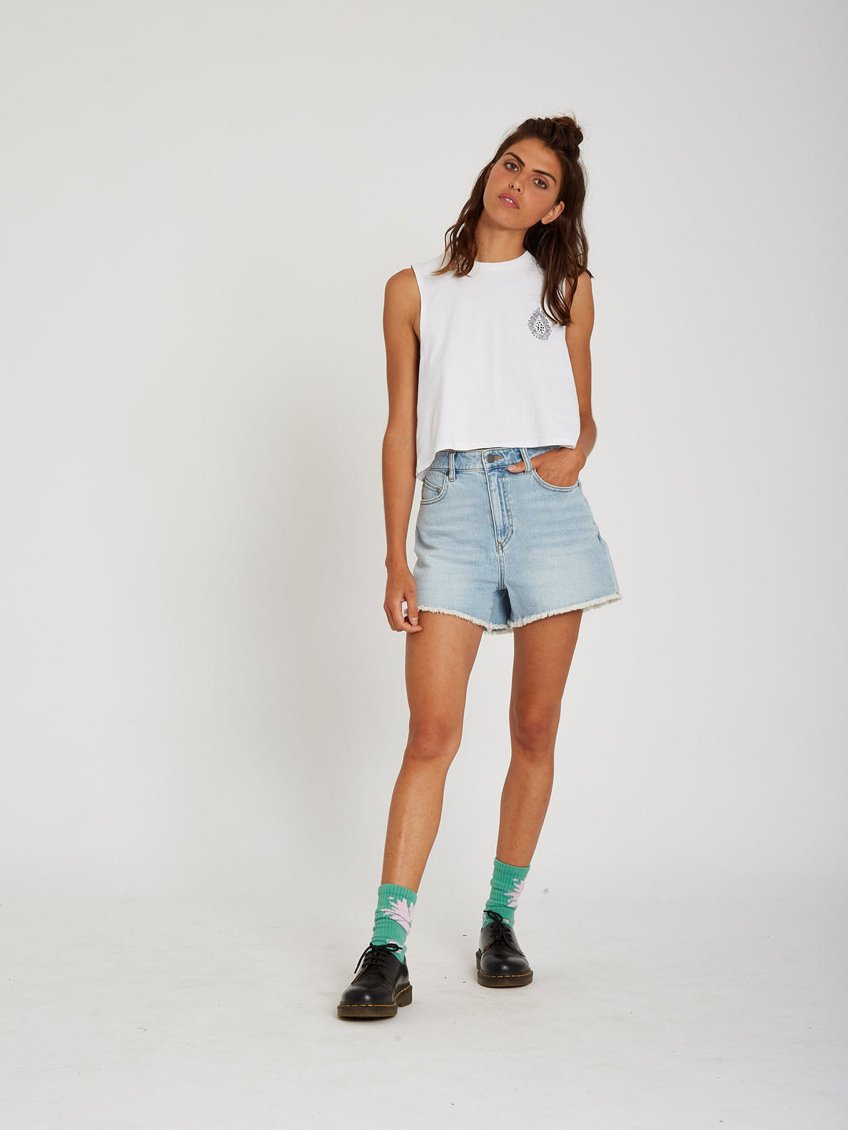 Stoney High Rise Short - Sun Faded Indigo (B2012100_SUN) [3]