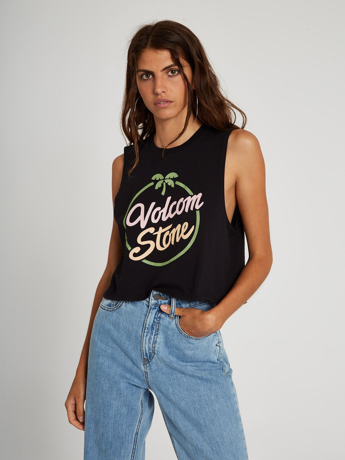 Camiseta de tirantes corta Stone Hour Black Volcom Espa a