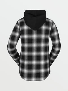 Hooded Flannel Jacket - BLACK (H1652200_BLK) [B]