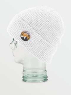 Waffle Patch Beanie - WHITE (K5852206_WHT) [F]