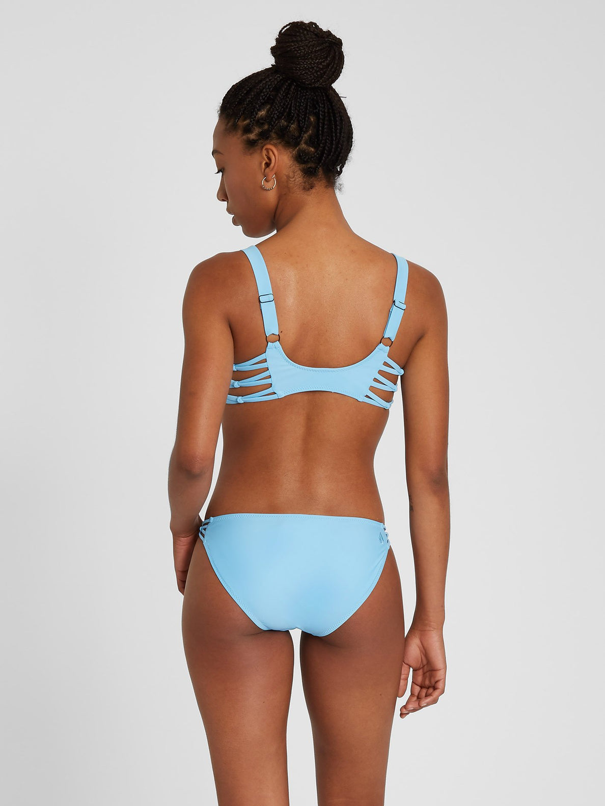 Simply Solid Vneck Bikini Top - Coastal Blue (O1012100_CBL) [B]