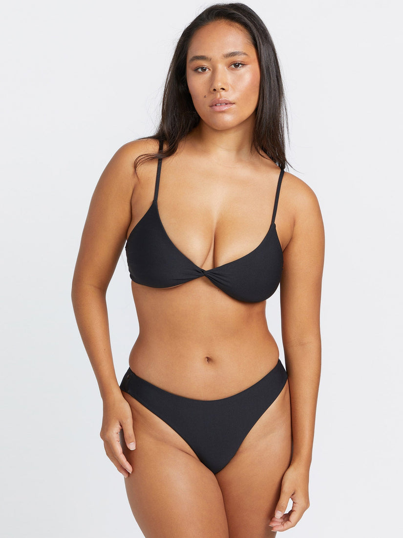 SIMPLY SEAMLESS VNECK (O1022100_BLK) [1]