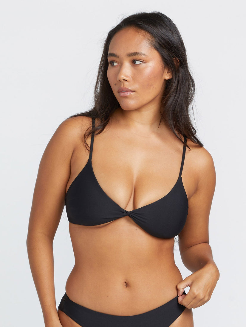 SIMPLY SEAMLESS VNECK (O1022100_BLK) [F]