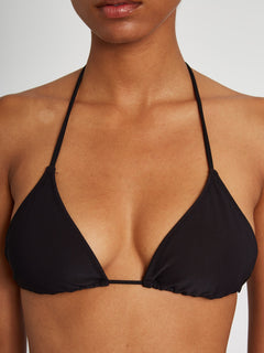 Simply Mesh Triangle Bikini Top - Black (O1412101_BLK) [B]