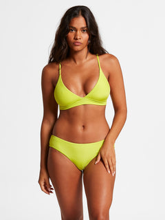 Simply Rib Triangle Bikini Top - Lime (O1412104_LIM) [F]