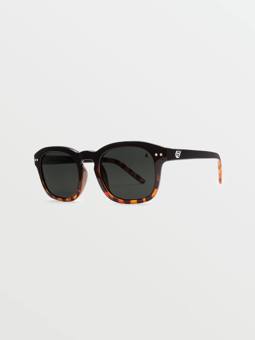 Earth Tripper Gloss Darkside Sunglasses (Gray Polar Lens) - DEAD ROSE (VE03700902_DRS) [F]