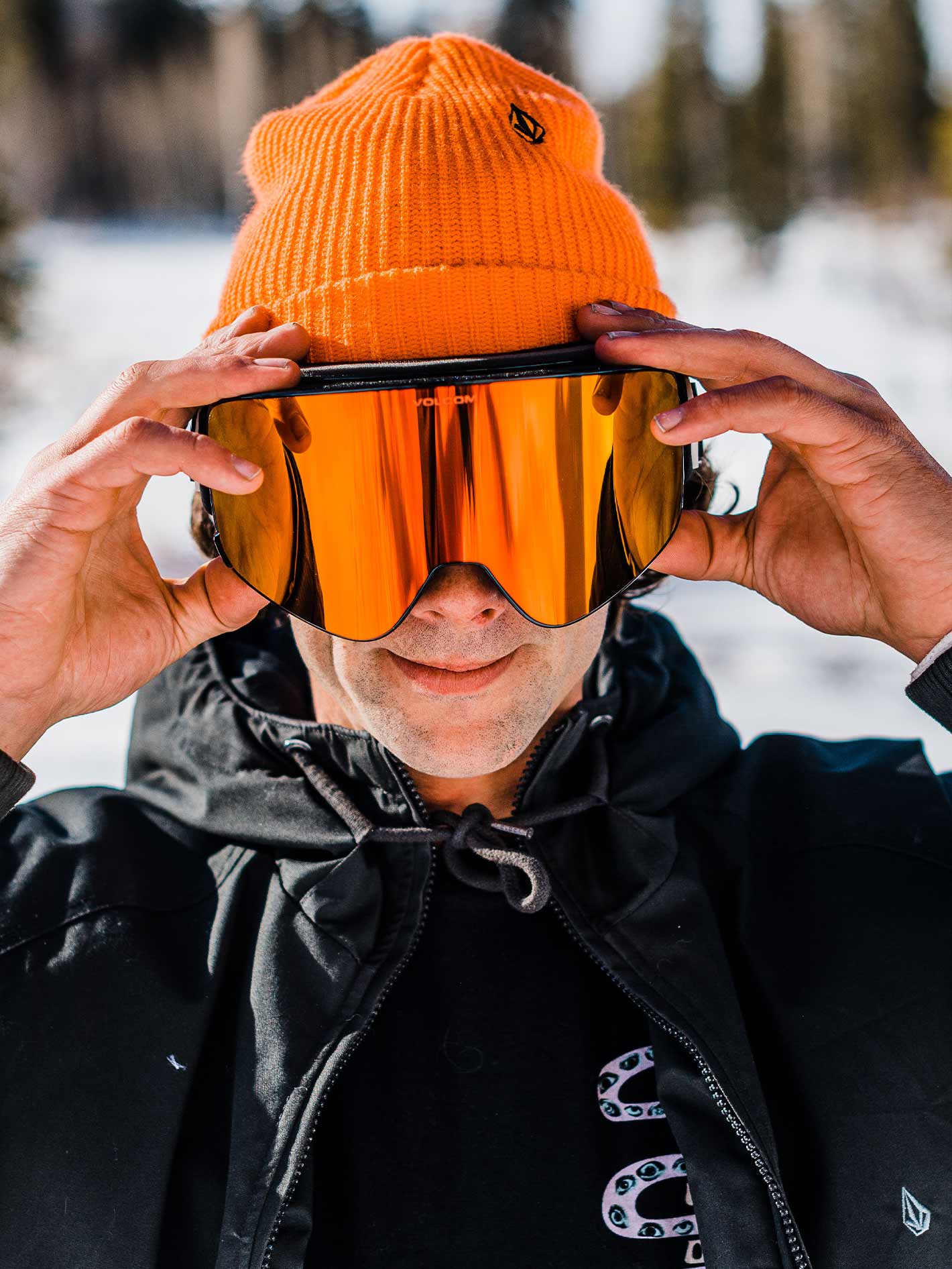 VOLCOM ODYSSEY ゴーグル　ミラーレンズ　イエローレンズ付 Gafas Odyssey Gloss Black (+ Bonus Lens) - Red Chrome | Volcom España